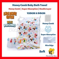 Honey Comb Bath Towel Baby Blanket Tuala Baby  120x60cm Kid Cotton Bath Towel Cotton Towel Tuala Man