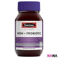 Swisse Ultiboost Iron + Probiotic 30 Tablets (EXP:08 2025)