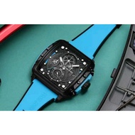 GRATIS !!! Jam Tangan Pria EJ ORI ORI Rubber Silicon Kaca Sapphire Chronograph Water Resistant 10 AT