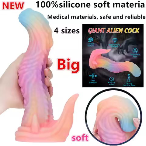NewFlexible Dildo Big Anal Dildo Soft emit light Anal Training Comfortable To Wear Butt Plug Anal Pl