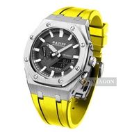 Modification Kit for Casioak GM2100 Metal Bezel Case for G shock Watch Rubber&Steel Set Mod Kit Fluo