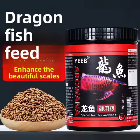 yeeb Arowana Fish Food - Color Enhancing Pellets for Silver, Golden & Red Dragon Fish (Professional