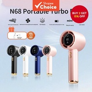 Mini Turbo Fan Rechargeable Portable Fan Handheld 100 Level Speed Wind Adjustment Led Screen Display