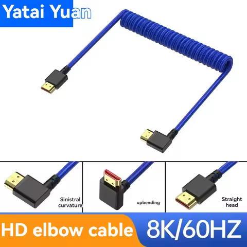 8k Hd2.1 Color HDMI-compatible Spring Wire Elbow Photography for Z Cam Sony FS700 Camera to Atomos N