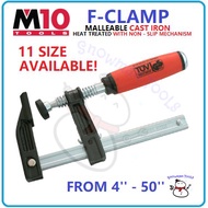 PENGAPIT BESAR F M10 BRAND F CLAMP 4" 6" 8" 10" 12" 14" 16" 18" 24" 36" 50" PENGAPIT F CLAMP KAYU PENGAPIT TOOLS NONSLIP