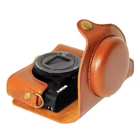 Hot PU Leather Camera Case Shoulder Bag Hard Bags For Sony HX90V HX90 WX500 DSC-HX90V DSC-HX90 DSC-W