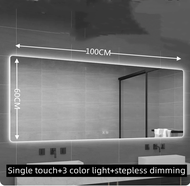 Bathroom Mirror LED Bathroom Mirror with Light Wall Mounted Anti Fog Toilet Luminous Mirror Hand Was