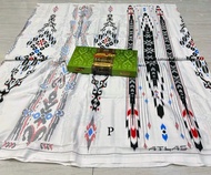 Sarung Atlas Idaman Harmoni Warna Putih Motif Akasia Sarung Atlas Idaman Kembang Sarung Atlas Infini