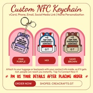 Custom NFC Smart Keychain – Bag & Luggage Tag | Kids Safety Tag | Smart Tag | Name Personalization