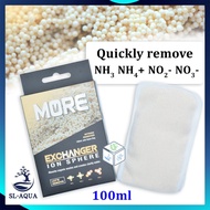 SL Aqua Exchanger Ion Exchange Resin Filter Media 100ml | media filter nitrate nitrite ammonia remov