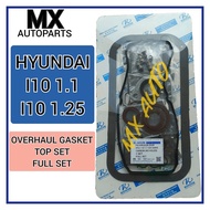 HYUNDAI I10 1.1 1.25 12V G4HG ENGINE TOP OR FULL OVERHAUL GASKET SET (CARBON)