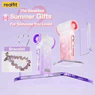 Realfit T1 Ultra Diamond Glitter Mini Turbo Fan – 10m/s High-Speed Cooling with 199 Adjustable Speed