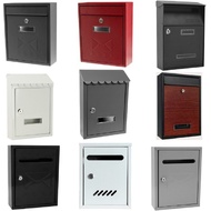 TRENY Steel Letter Box Japan Post Mailbox USA Mail Box Wooden Grain Post Box Besi Kotak Peti Surat F