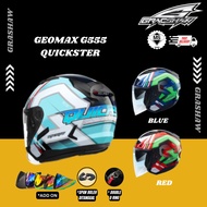 GRACSHAW GEOMAX G555 QUICKSTER HELMET DOUBLE VISOR (GRACSHAW HELMET GEOMAX G555 QUICKSTER OPEN FACE)