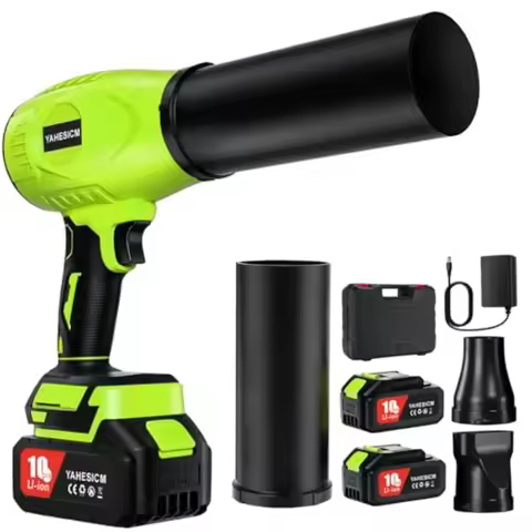 Leaf Blower Cordless Powerful 600W Electric Leaf Blowers with 2 x 3.0Ah Battery and Charger 1100G Wi