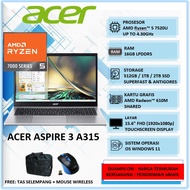 READY STOK .. Laptop Gaming Acer Aspire 3 Ryzen 5 16GB 2TB 15" Full HD