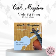 Carlo Magdini Violin Set String 1/2 Size & 4/4 Size