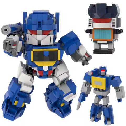 Idea Boys Assemble Building Blocks Toys MOC Anime Cartoon Mech Transformation Warrior Soundwave Robo