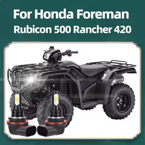 2Pcs LED Lamps 3-PINS LED Headlight Bulb 6000K 90W 34901-HR3-A21 For Honda Foreman Rubicon 500 Ranch