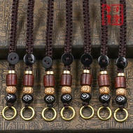 Handmade Knots Braided Keychains Semi-finished Products Flat Knots Hand Braided Ropes Loose Buckles 