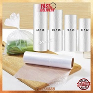 JCP- BAG ON ROLL 8'X12', 9'X14', 10'X16', 12'X18' / PLASTIK SIMPAN SAYUR /VEGETABLE PLASTIC / ROLL PLASTIC