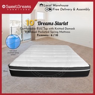【 READY STOCK 】Dreams Starlet 10" Pocketed Spring Mattress - Single / Super Single / Queen / King