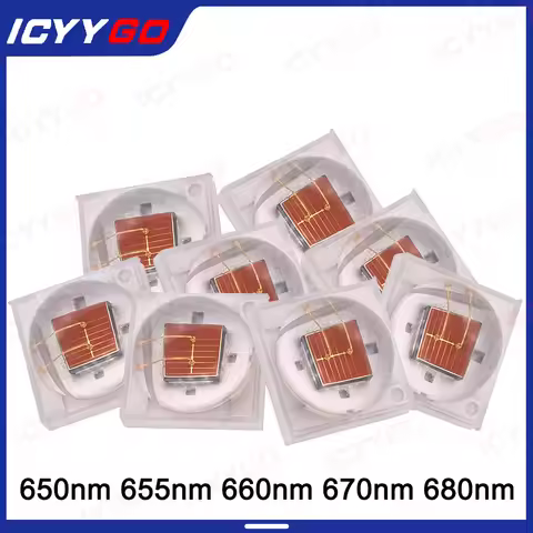 10 PCS 3W Deep Red Light SMD3535 Plant Growth Lamp Beads 650nm 655nm 660nm 670nm 680nm Ceramic High 