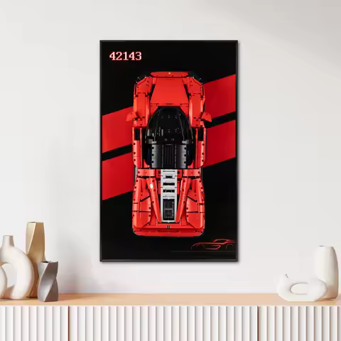 Display Wallboard for Lego Ferrari Daytona SP3 42143 Adult Collectible Car Wall Mount Building Block