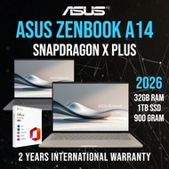 (READY STOCK) 2026 ASUS ZENBOOK A14 | Snapdragon® X Plus | 14.0" 2K WUXGA | 32GB DDR5 RAM & 1TB SSD 
