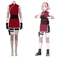 Anime Haruno Sakura Cosplay Costume Women Outfit Halloween Carnival Costumes