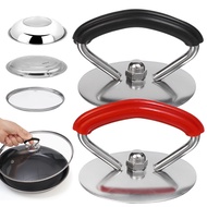 Universal Pot Lid Handle With Screws - Stainless Steel Silicone Handgrip - Heat-Resistant, Anti Scal