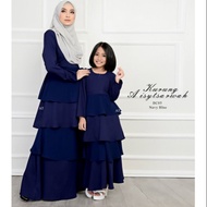 KURUNG AISYTSARWAH BC05 | NAVY BLUE | KURUNG SEDONDON IBU ANAK | BAJU RAYA | KURUNG ALA DRESS