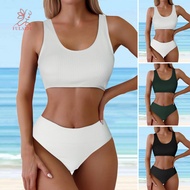 fulaide- 2Pcs/Set 2-piece swimsuit: Women's swimsuit 2-piece set to show your charming figure