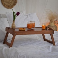 Folding Table / Wooden bed folding table / Aesthetic Gifts / Bed Tray