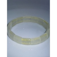 #B253 100% Natural RARE Transclucent Libyan Gold Tektite Bangle H10.6m x 13.2m 利比亚黄金陨石