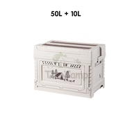 Naturehike Camping Folding Storage Box 25L 50L 50L+10L Stackable with Table Top Wood Base Outdoor Te