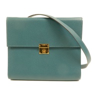 HERMES 【Hermes Fair】Epsom皮革Clic 16金扣肩背袋Malachite