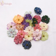 YOLOGO 50PCS Artificial Daisy Flower Head DIY Accessories Headdress Material 4.5CM Home Decor
