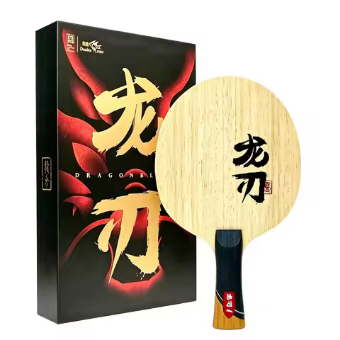 DOUBLE FISH Dragon Blade 1 Table Tennis Blade Professional 5 Wood 2 ZLC Super Fiber Ping Pong Racket