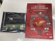 Andrew Lloyd Webber – Masterpiece CD 靚聲 made in Germany 全新未開封 *外包膠有少少甩開，盒背面有小裂痕 *加送 台版 DVD the music of  Andrew Lloyd Webber – Masterpiece DVD 碟有花 85%新，絕不影響播放