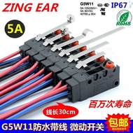 ZING EAR Waterproof Micro Switch Small Itinerary Limit Switch G5W11 Oil-Proof Anti-Dust Normally Ope