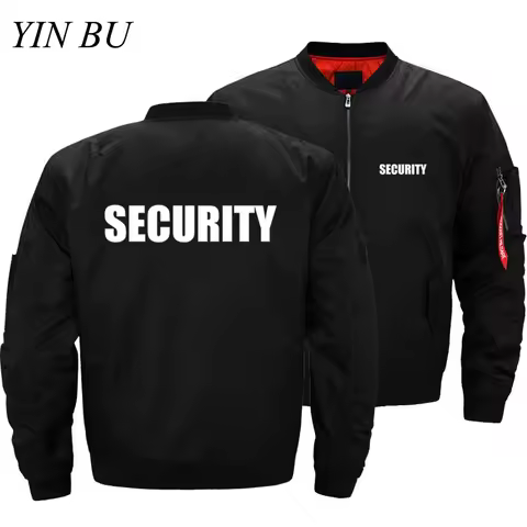 Swat Security Uniform Men's Zipper Flight Winter Thick Coat Windbreaker Ma1 Pilot Motorcycle Bomber 