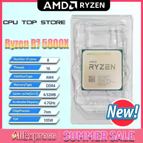 AMD Ryzen 7 5800X 8C/16T 3.8GHz Unlocked AM4 Gaming CPU No Package