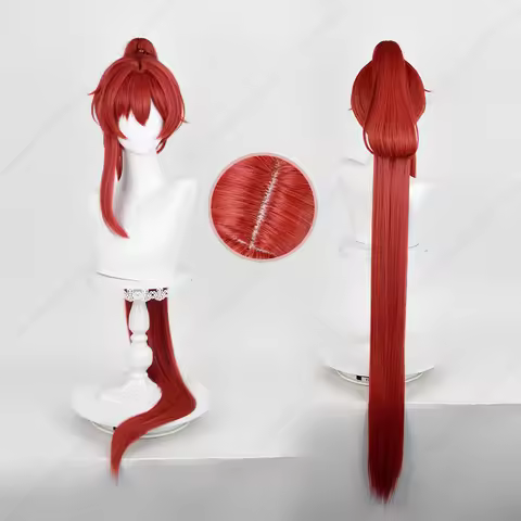 Yinlin Cosplay Wig 120cm Long Ponytail Heat Resistant Synthetic Hair