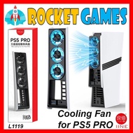 IINE PMW Cooling Fan for Ps5 Pro With Adjustable Speed/LED Light, Ps5 Pro Fan With USB 3.0 Port L111