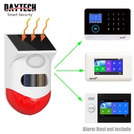 Daytech Without remote Wireless Solar Strobe Siren 433MHz Waterproof Outdoor Motion Alarm can work w