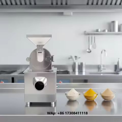 Portable Small Automatic Electric Stainless Steel Motor Maize Wheat Grain Flour Cassava Grinder Mill