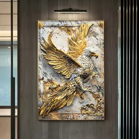 Japanese Gold Silver Platinum Animal Poster Abstract Not 3D Prints Canvas Painting Wall Art Pictures