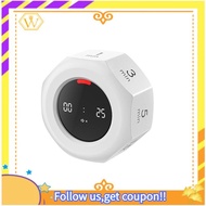 【W】Multi-Hexagon Cube Timer 90-Minute Sensor Digital Timer with LED Screen 7 Set Time Management Too