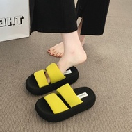 【selipar wanita tinggi tebal】 selipar tinggi perempuan selipar perempuan Women's Thick-Soled Slipper